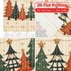 2D Flat Printing  2pcs FestiveTrees Modern Contemporary Curtains 100% Polyester Curtains Decorations for Grey   Semi-Transparent