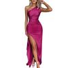Women's Sleeveless Spaghetti Strap Cowl Neck Bridesmaid Dress - Backless Slim Fit Bodycon for Autumn/Winter