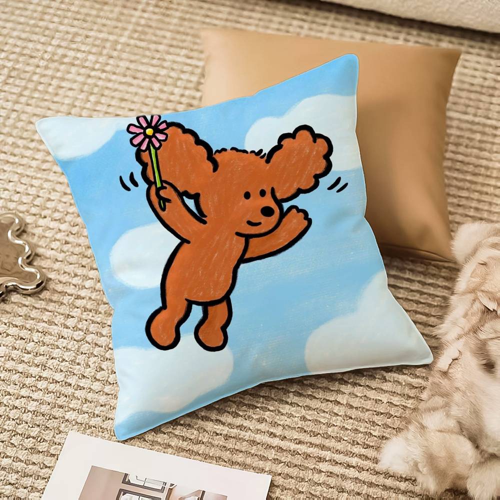 

E-EteecyS Print Pillow Case Anti-dustmite Invisible zipper Sofa Bed 12x12Inch