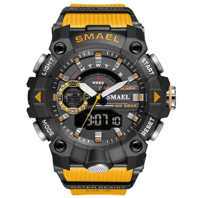 SMAEL 8040 Men‘s Military Digital Sport Watch - 50M Waterproof Shock Resistant LED Alarm Stopwatch Chronograph Wristwatch