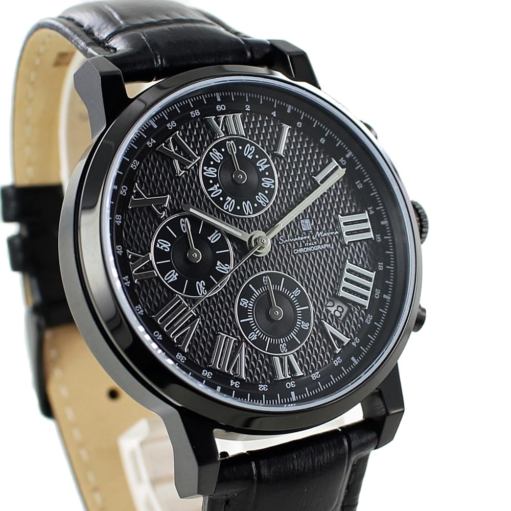 Watch Chronograph Date Calendar Leather Strap Leather Watch [Salvatore Mara] Men's [] No.5