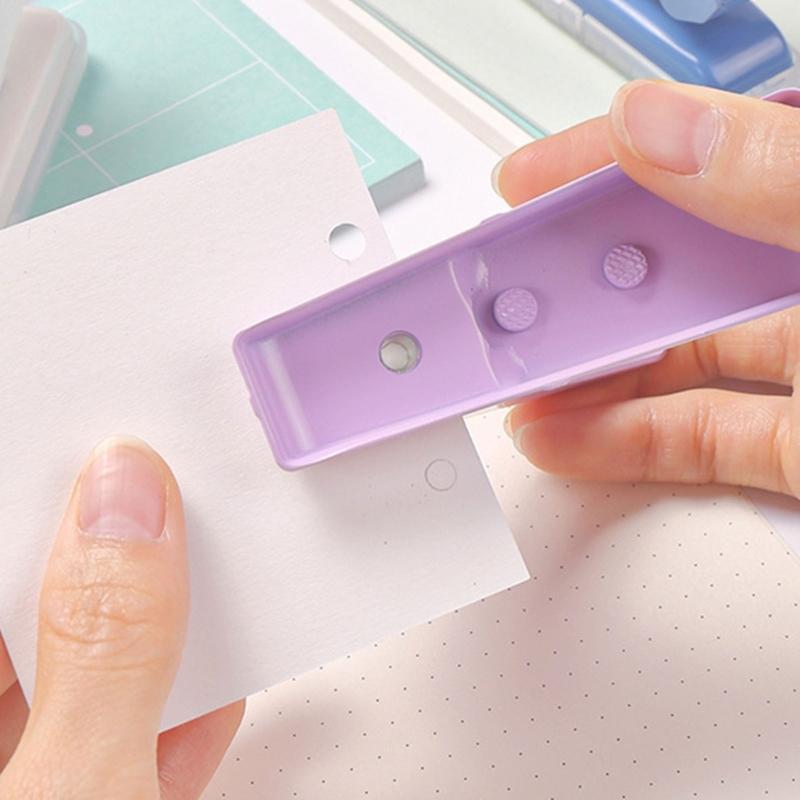 Paper Puncher Single Hole Punch with Grip Handle, Portable Hand Hold Long Reach Puncher Circle Single Round Paper Punch