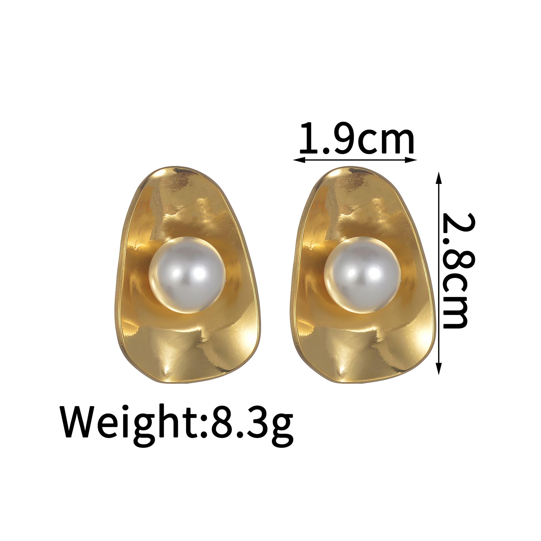 

Atoztide Gold Color Imitation Pearl Earrings for Women Girl Stainless Steel Temperament Elegant Stud Earring Party Jewelry Gift