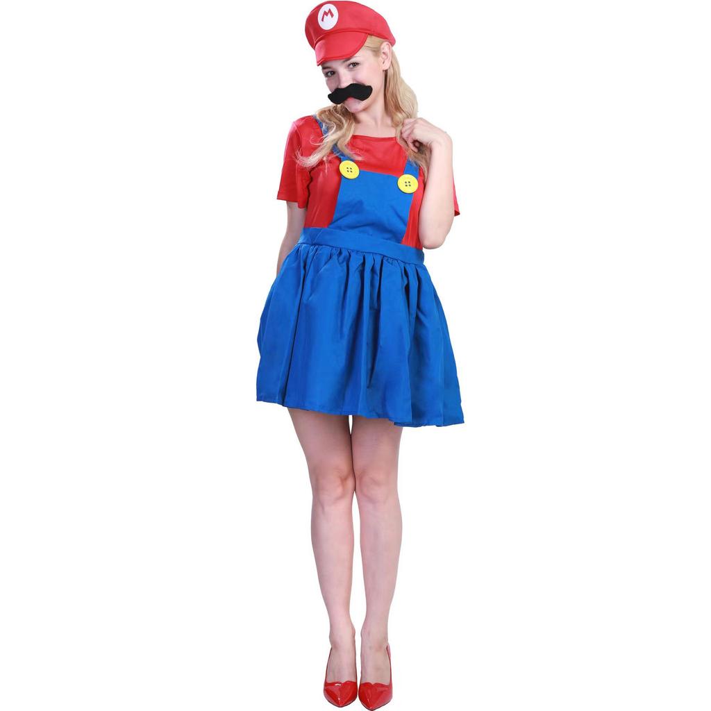 Mario Parent-Child Halloween Cosplay Costume Set - Masquerade Performance & Children's Wear