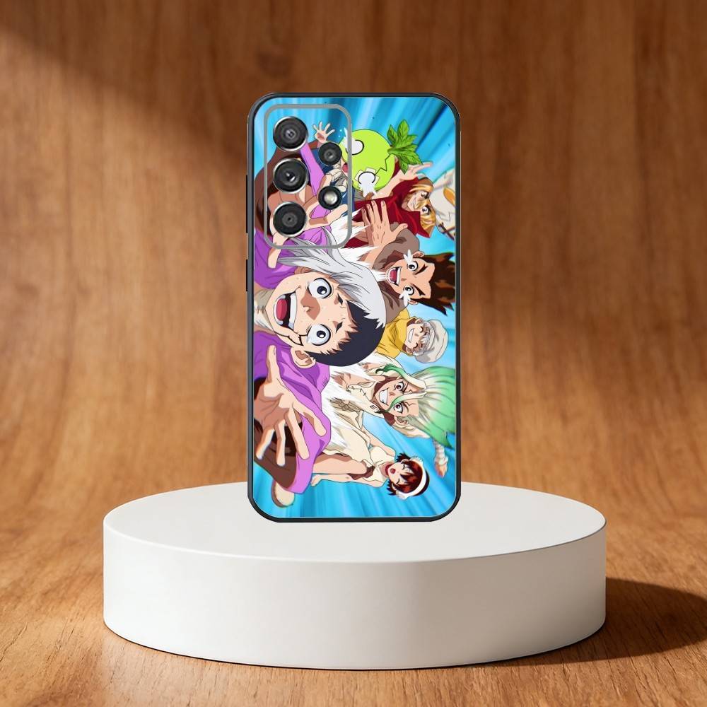Dr Stone A-Anime Phone Case For Samsung S25,S24,S21,S22,S23,S30,Ultra,S20,Plus,Fe,Note,10,9,5G Black Cover