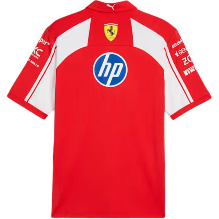 Puma Scuderia Ferrari HP Replica Series Knitted Short Sleeve Polo Shirt Unisex tops 713826-01