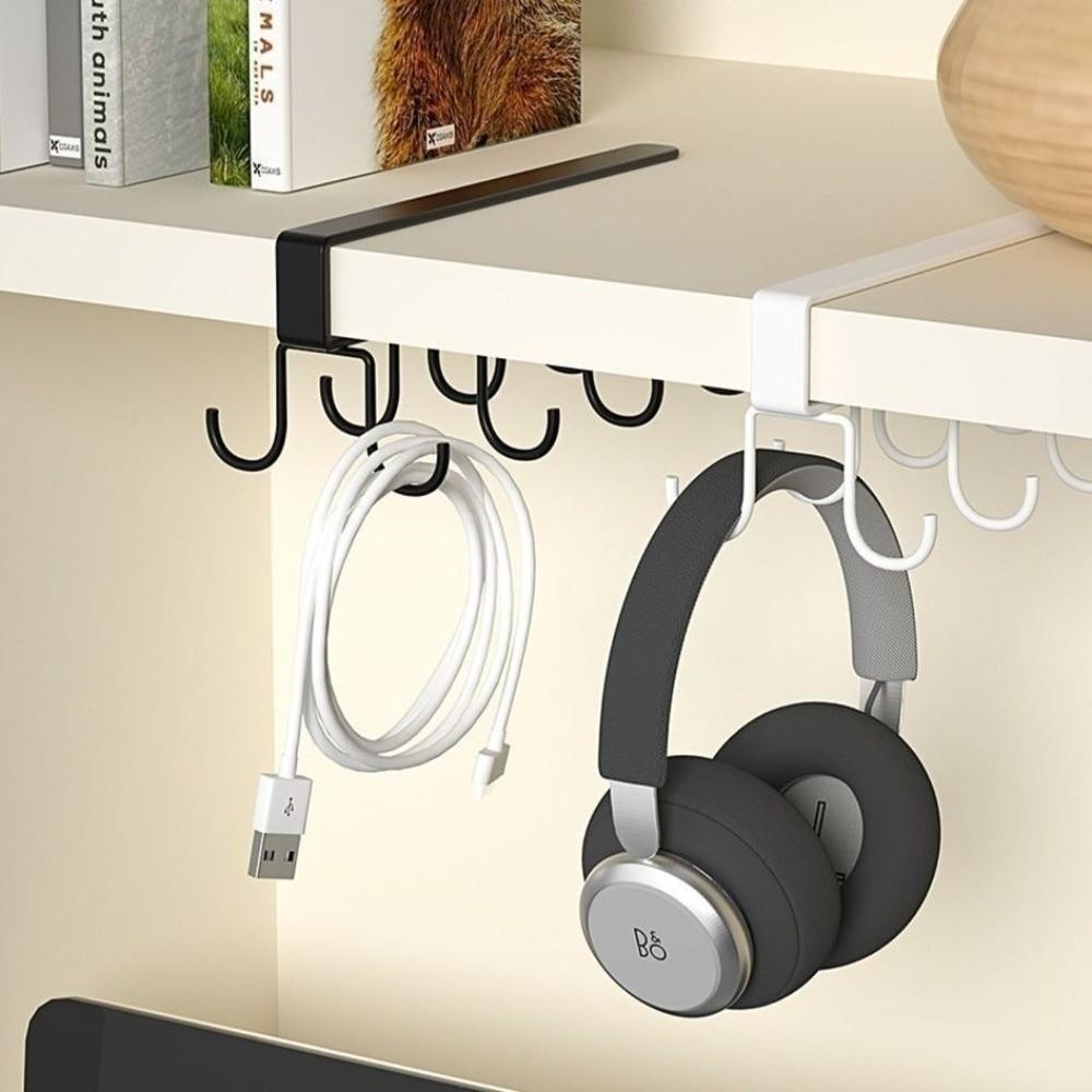 Metal Cabinet Mug Hook Space Saving Hook Organizer New Wardrobe Row Hook for Kitchen Bedroom