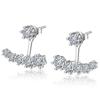 Sterling Silver S925 Zircon Six-Claw Earrings for Women