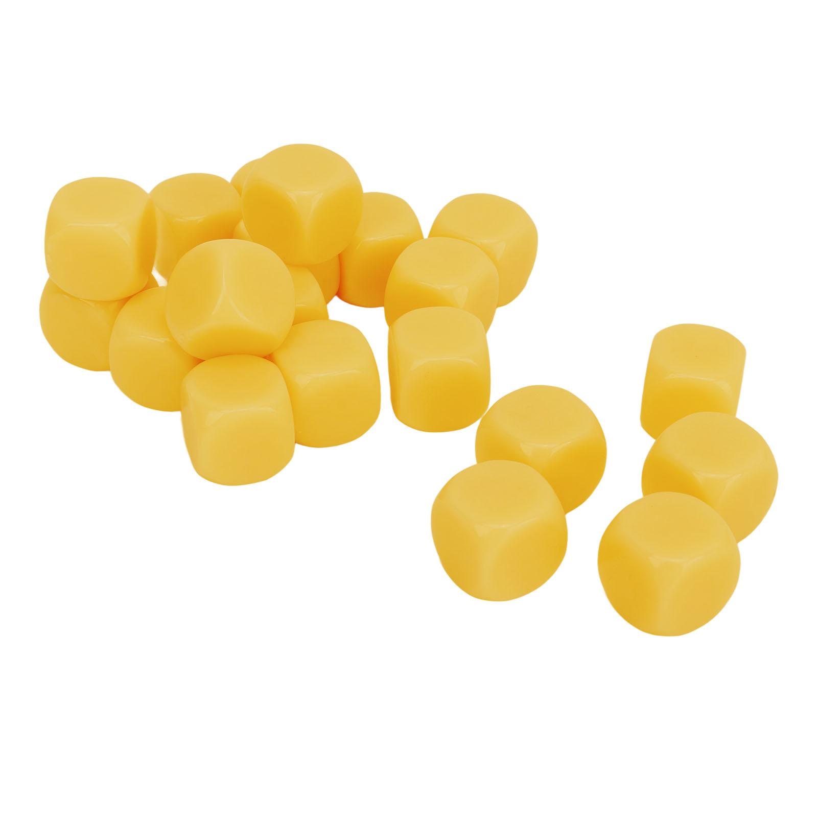 20 stuks Dobbelstenen Ronde Hoek Blanco Plastic 16mm Leerspeelgoed Dobbelstenen voor Bordspellen Feest