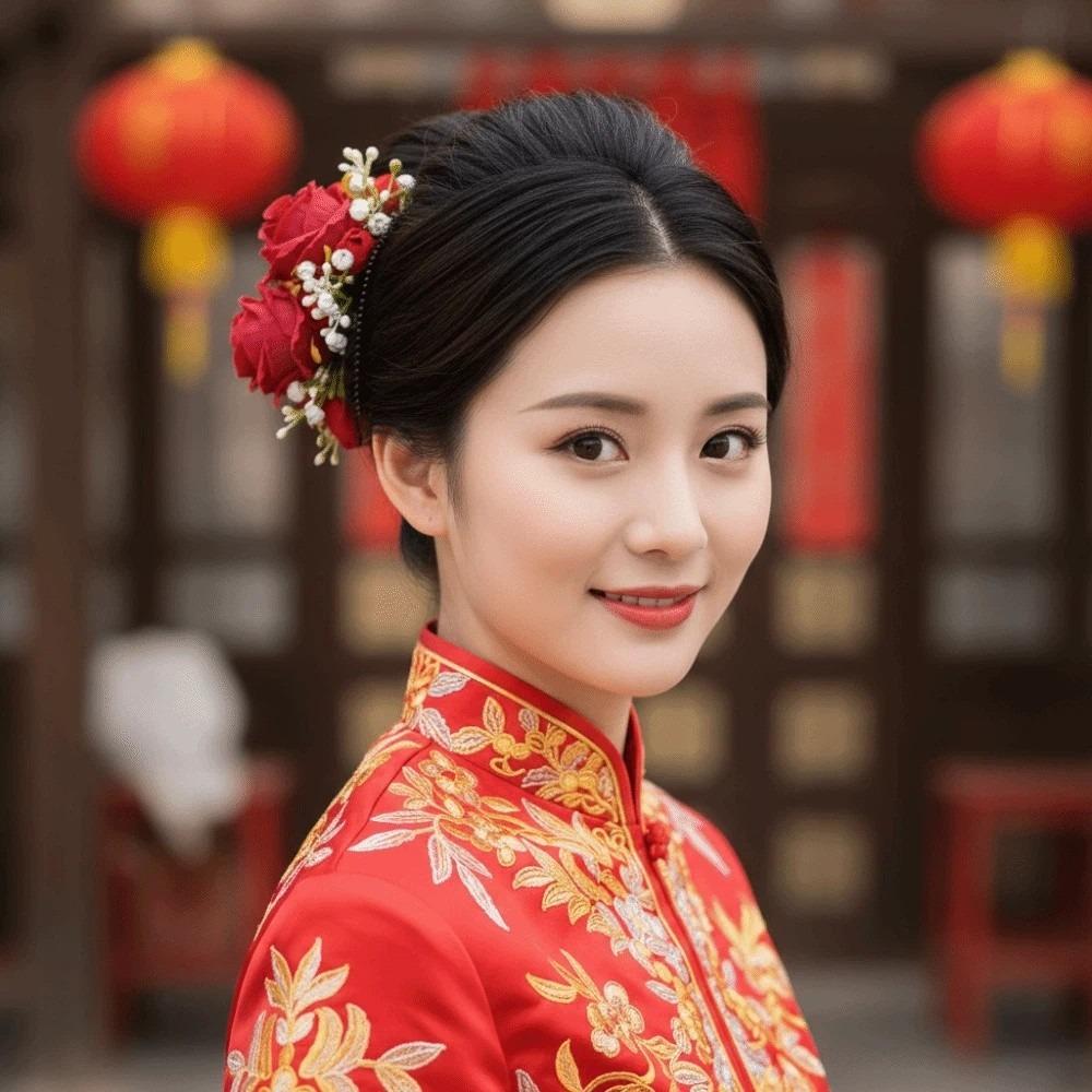 Thai Style Flowers Hairpin Sweet Chignon Hair Clips Hair Accessories Rose Hair Comb  Daily