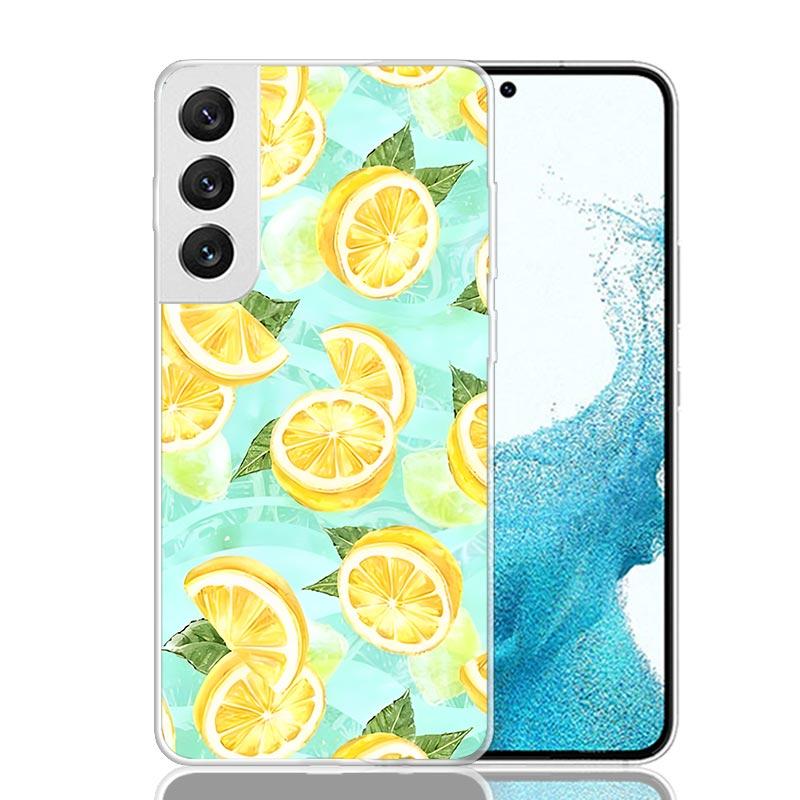 Sommerfrüchte Zitrone Handyhülle Für Samsung Galaxy S26 S25 Edge S24 S23 FE S22 Ultra S21 Plus S20 + Fundas Cover Coque Galaxy S25