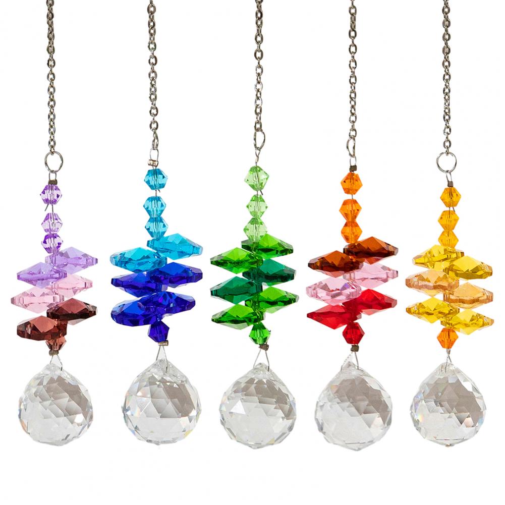 Faux Crystal Sun Catcher Crystal Prism Sun Catcher for Home Garden Decor Healing Rainbow Maker Window Ornament Unique Gift