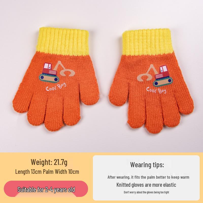 Winter Warmth: Cute Knitted Wool Gloves for Baby Boys & Girls