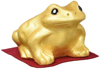 Shigaraki Ware Ornament Money Luck Frog Width 11x Depth 12x Height (large) 9.5cm 566-04