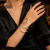 Adjustable Opening Ring 2Pcs/Set Bracelet Set for Women Design Bangle