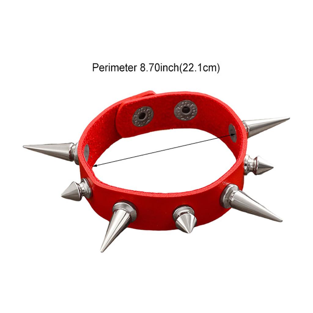 Punk Rock Gothic Personalized Rivet Couple Leather Bracelet