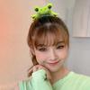 1ks Kawaii Women Elastické vlasy Gumová hlava Příslušenství Kreslená plyšová žába Panda Králík Cat