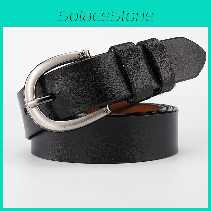 Womens Genuine Leather Waist Belt Alloy Buckle Everyday Casual Wear Decoration