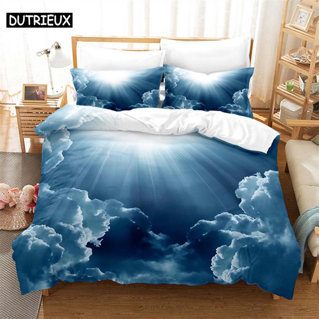 Sky Fantasy Queen Bedding Set Duvet Cover Set Kids Bedding Digital Printing Bed Linen King Size Duvet Cover Set Bedding Set