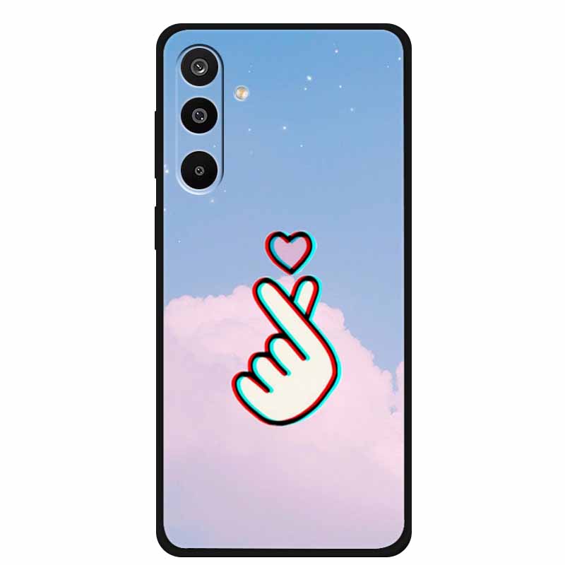 For Samsung Galaxy A36 5G Case Flowers Printed Silicone Phone Cases Cover for Samsung A26 5G TPU Shells A 26 36 Black TPU Coques