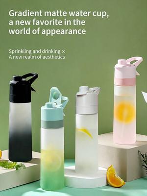 1pc 650ml Portable Sports Fitness Large Capacity Transparent Cup, Outdoor Travel & Office Essential Water Bottle