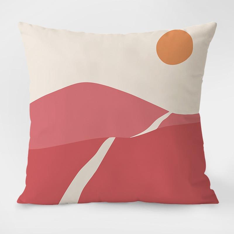Fresh Geometric Pattern Pillowcase Dormitory Decoration Office Living Room Sofa Home Pillowcase