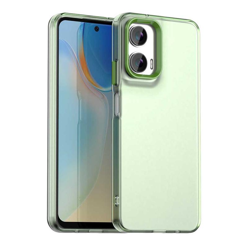 

Противоударный чехол для телефона конфетного цвета для Motorola Moto G35 Матовый ПК Прозрачная задняя крышка для Moto G35 5G Чехол для Moto G35 Motorola Moto G35 зелёный