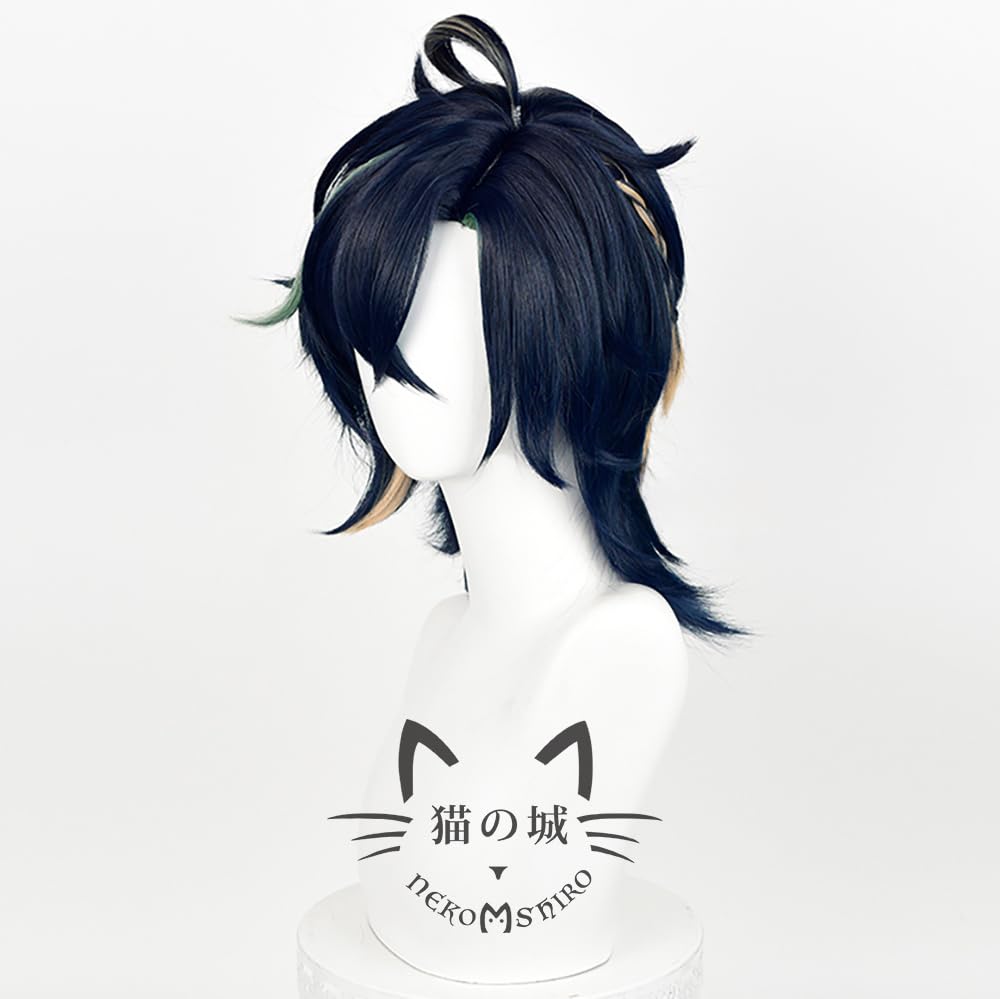 Genshin Impact Cat Castle Kiinichi Cosplay Wig, Heat-Resistant, Anime Costume Accessory, Parties, Events, Halloween Costume, Includes Wig Net