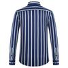 Men's Striped Lapel Collar Design Iron-Free Dress Shirts, Long Sleeve Stretchy Casual Button Up Shirt For Formal Occasions