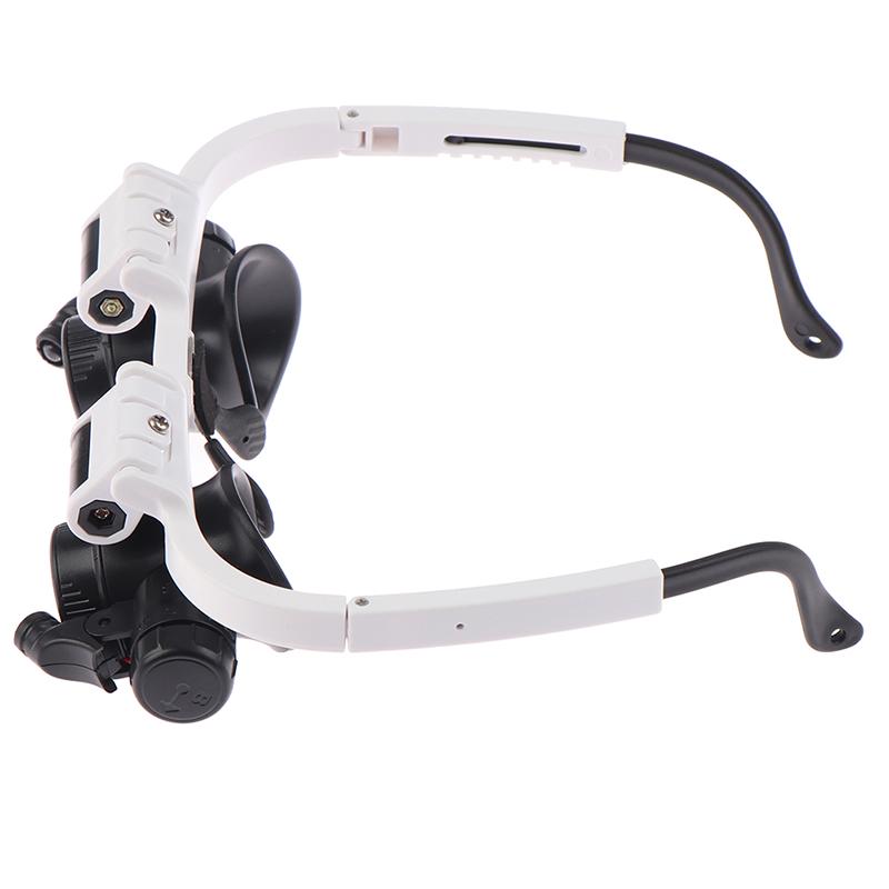 Headband Glasses Magnifier With Led Light 8X 15X 23X Watchmaker Jeweler Loupe
