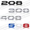 Metal Car Styling For New 208 308 408 508 Tricolor Blue White Red Sticker Front Hood Badge Rear Trunk Body Emblem