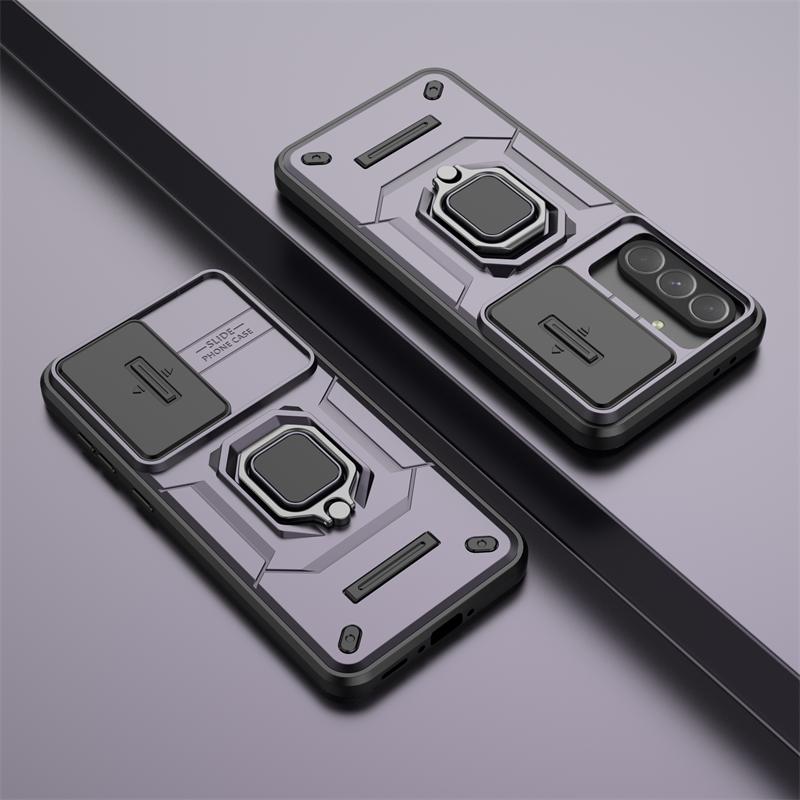 For Samsung Galaxy A36 Case Slide Window Cover Samsung Galaxy A36 A56 A16 A26 Coque Funda Battle Ring Holder Case For Galaxy A36
