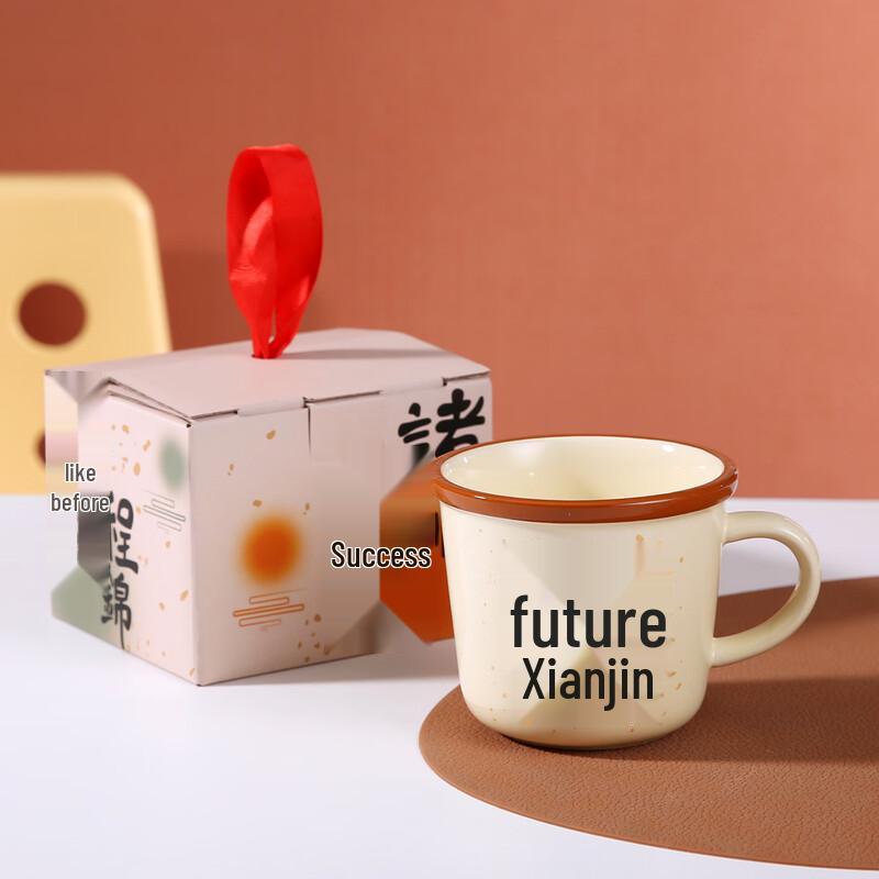 Creative Text Ceramic Coffee Mug