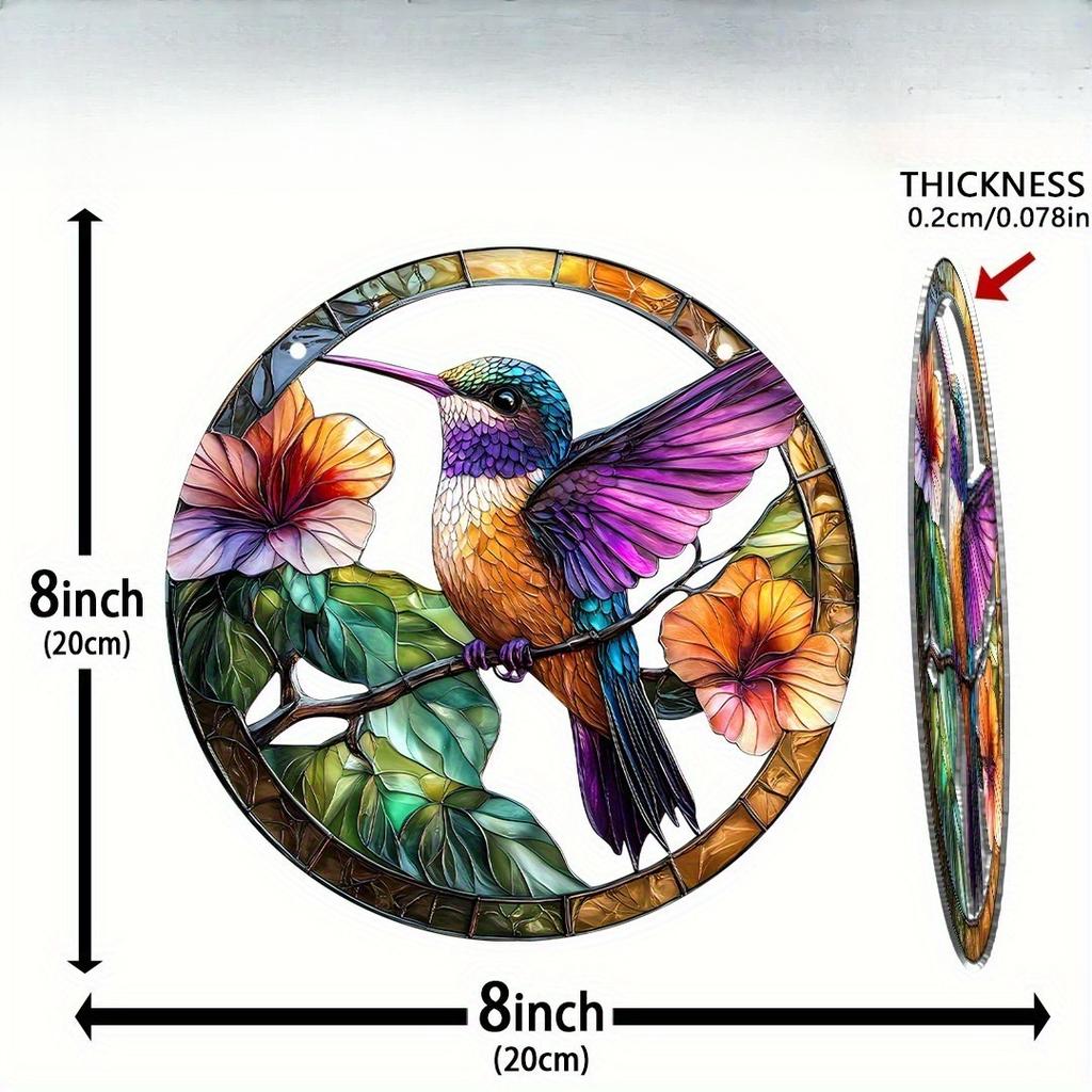 2D Flat Acrylic Is A Charming Hummingbird Decoration That Does Not Require Batteries/electricity. It Is A Unique Indoor/outdoor Decoration, Versatil