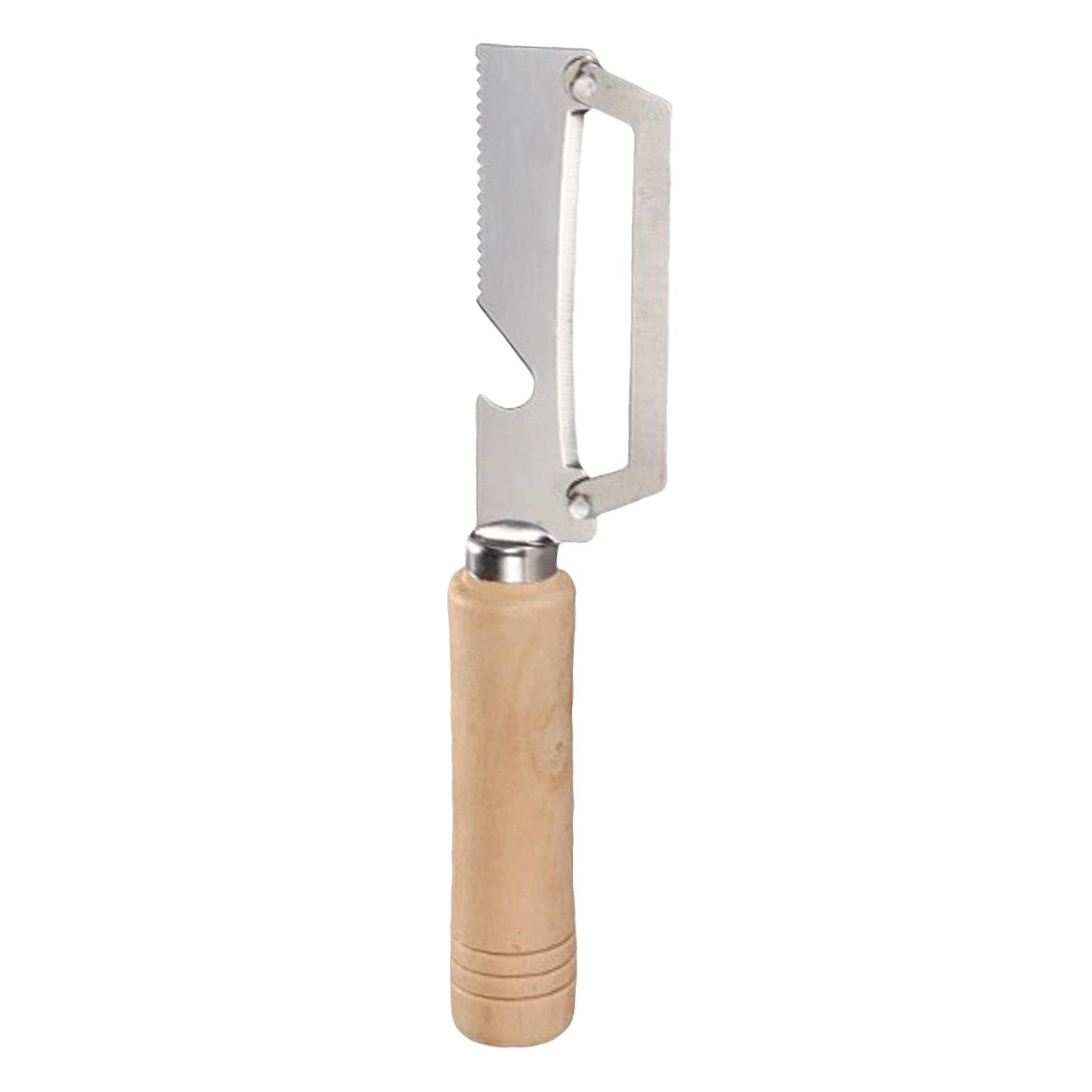 

Wood Handle Peeling Knife with Stainless Steel Blade for Fruit and Vegetable Skin Removal Kitchen Tool One Size серебряный