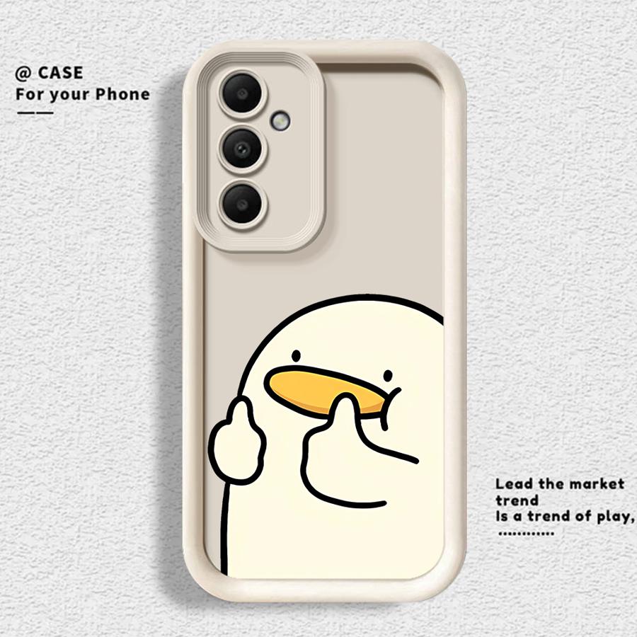 Case for Samsung Galaxy A71 A72 A34 A23 A35 A36 A15 A16 A12 A13 A56 A53 A54 A51 A73 A26 A32 Phone Cover Cute Thumbs Up Duck