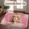 Custom Name Crystal Velvet Rug,Sabrina Carpenter Comfortable Anti Slip Floor Mat For Room Decoration