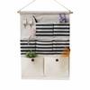 Linen Fabric Wall Hanging Storage Bag Wall Mounted Wall Hanging Organizer  Living Room