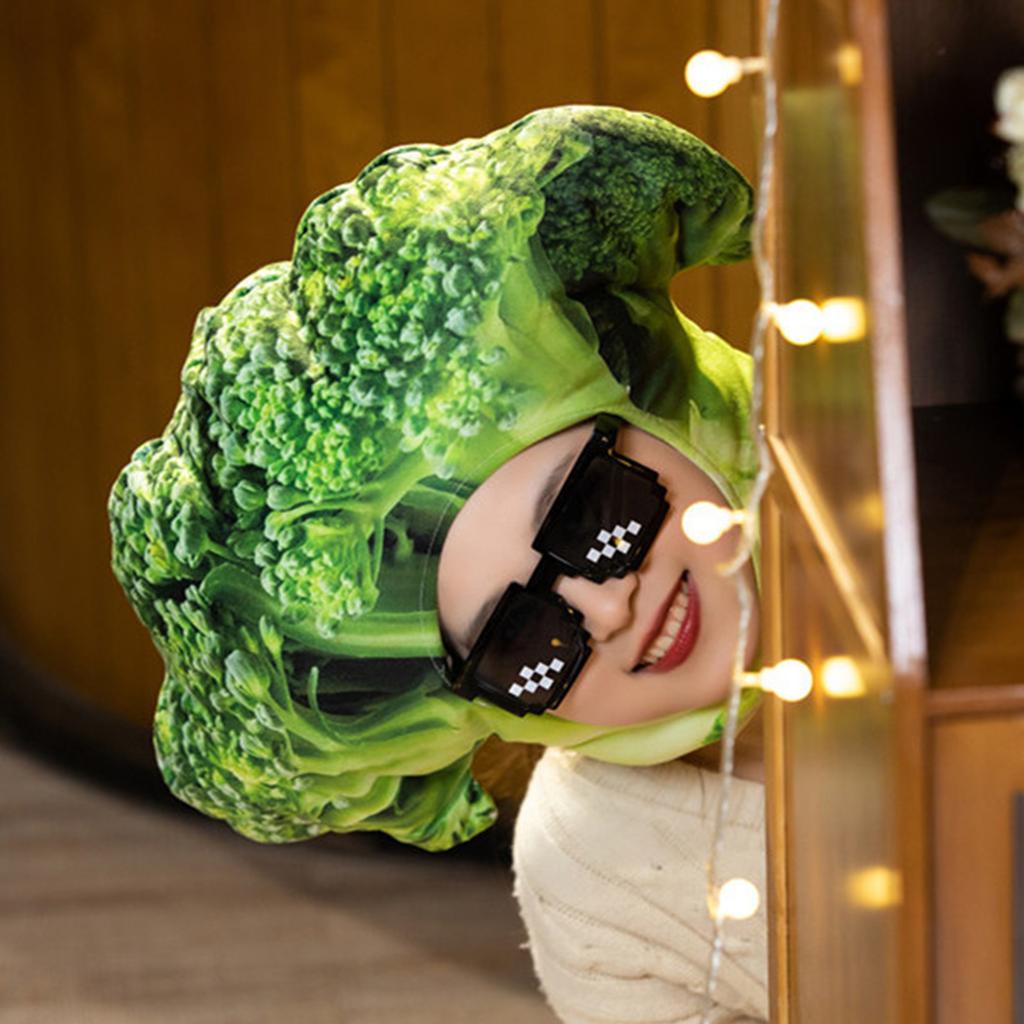 Cartoon Photo Headgear Hat for Adult Broccoli Hat for Boys Girl Lovely Photo Hat Festival Celebration Party Headpiece