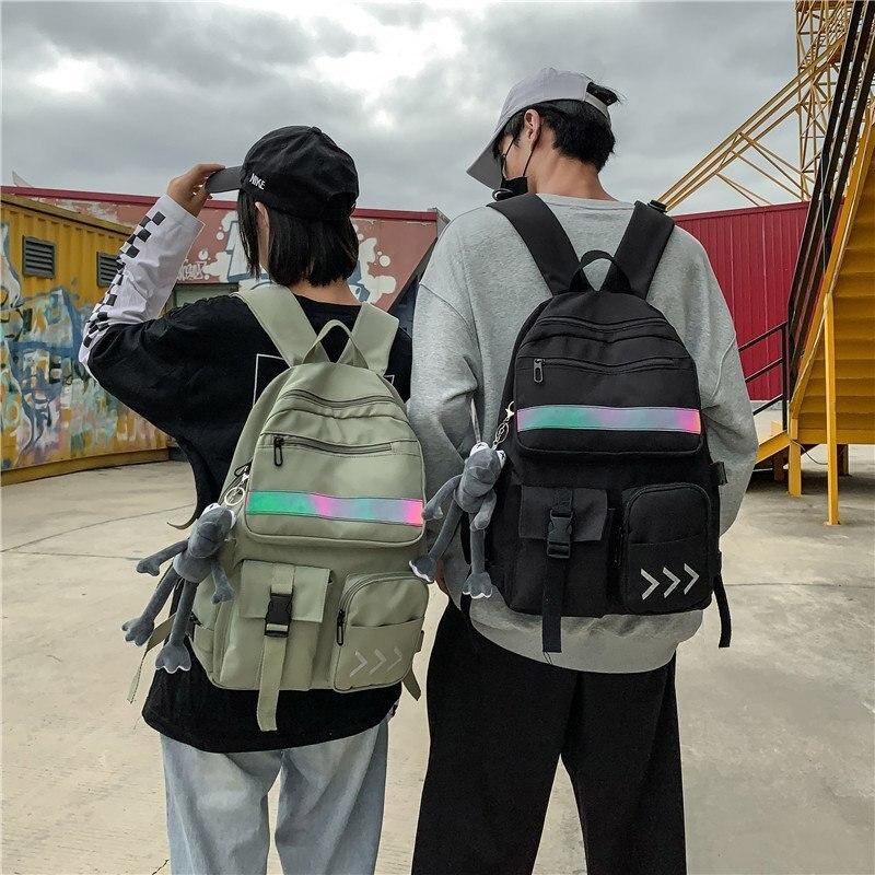 Nueva Tendencia Mochilas Escolares Femeninas Mujer Mochila Impermeable Moda  Reflectante Adolescentes Bolsas Escolares Multi-Pockets Bolsos de Hombro  comprar a buen precio — entrega gratuita, reseñas reales con fotos — Joom
