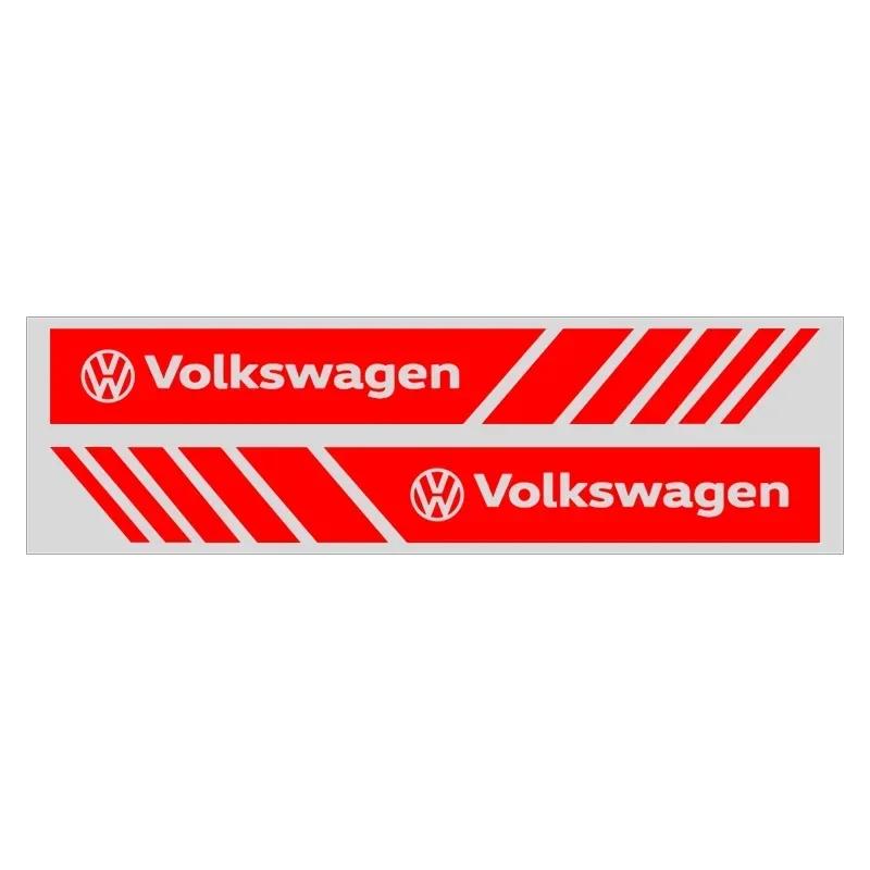 

For VW Hot 2025 New 2pcs Car PVC Stripe Racing Strips Rear View Mirror Stickers For Volkswagen Golf-7 4 5 6 CC T-ROC Sharan Pass