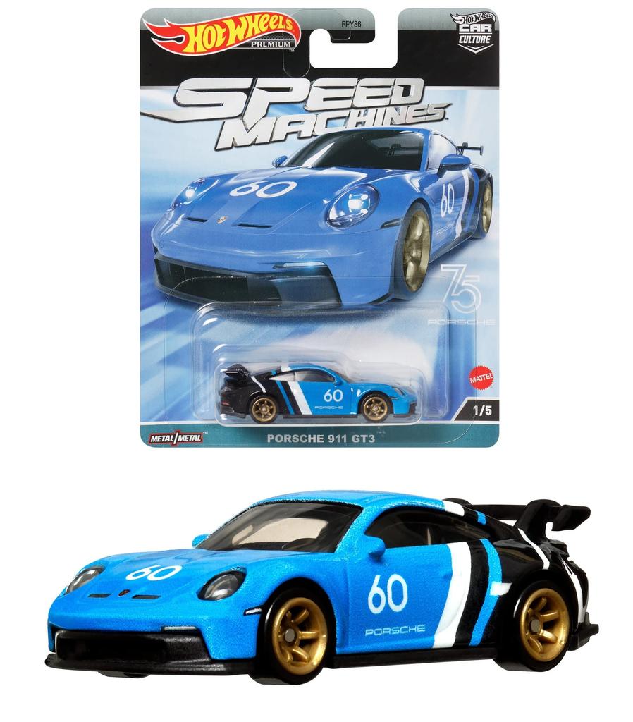 Hot Wheels Car Culture Speed Machine Porsche 911 GT3 3 and HKC44 - [Ages up]