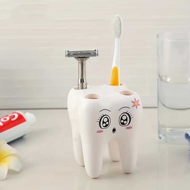 1pc-Smiling face teeth toothbrush holder cartoon toothbrush companion toothbrush storage holder