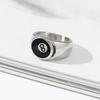 Punk Style Billiard Number Black 8 Opening Adjustable Rings Metal Alloy Rings Fashion Hip Hop Rock Jewelry For Women And Men