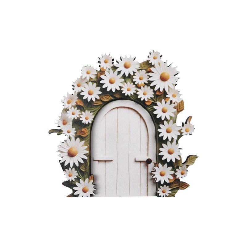 Creative Wooden Fairy Door Ornaments for Garden Decor