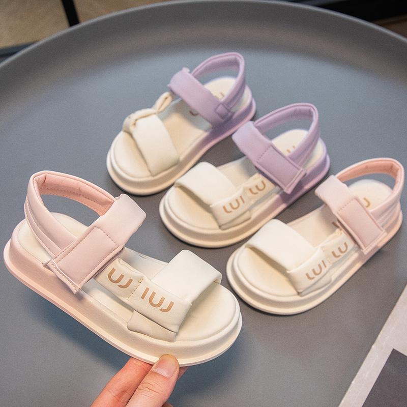 Children Summer Sandals Fashion Boys Girls School Sports Sandals Open-toe Causal Kids Thick Bottom Beach Sandals Anti-Slippery