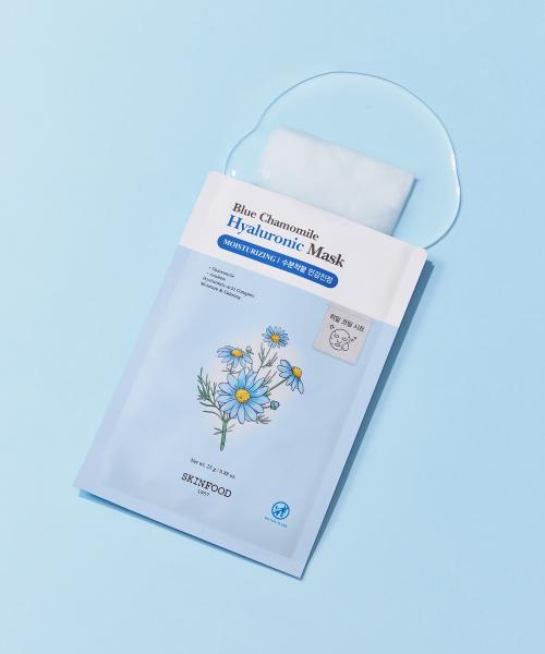 SKINFOOD Blue Chamomile Hyaluronic Mask (20 Sheets) NONE