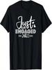 Just Engaged 2023 Wedding Honeymoon Groom Bride Couple Squad T-Shirt