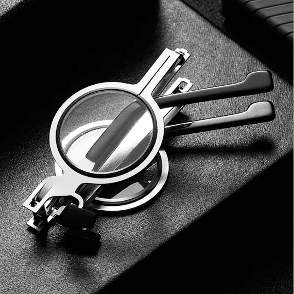 Portable Folding Reading Glasses Men Metal Round Square Anti Blue Light Eyewear Presbyopia Eyeglasses Frame Diopter +1.0 To +4.0