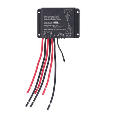 Güneş Şarj Kontrol Cihazı 12V 24V PWM Akü Şarj Regülatörü LED Step Sürücülü